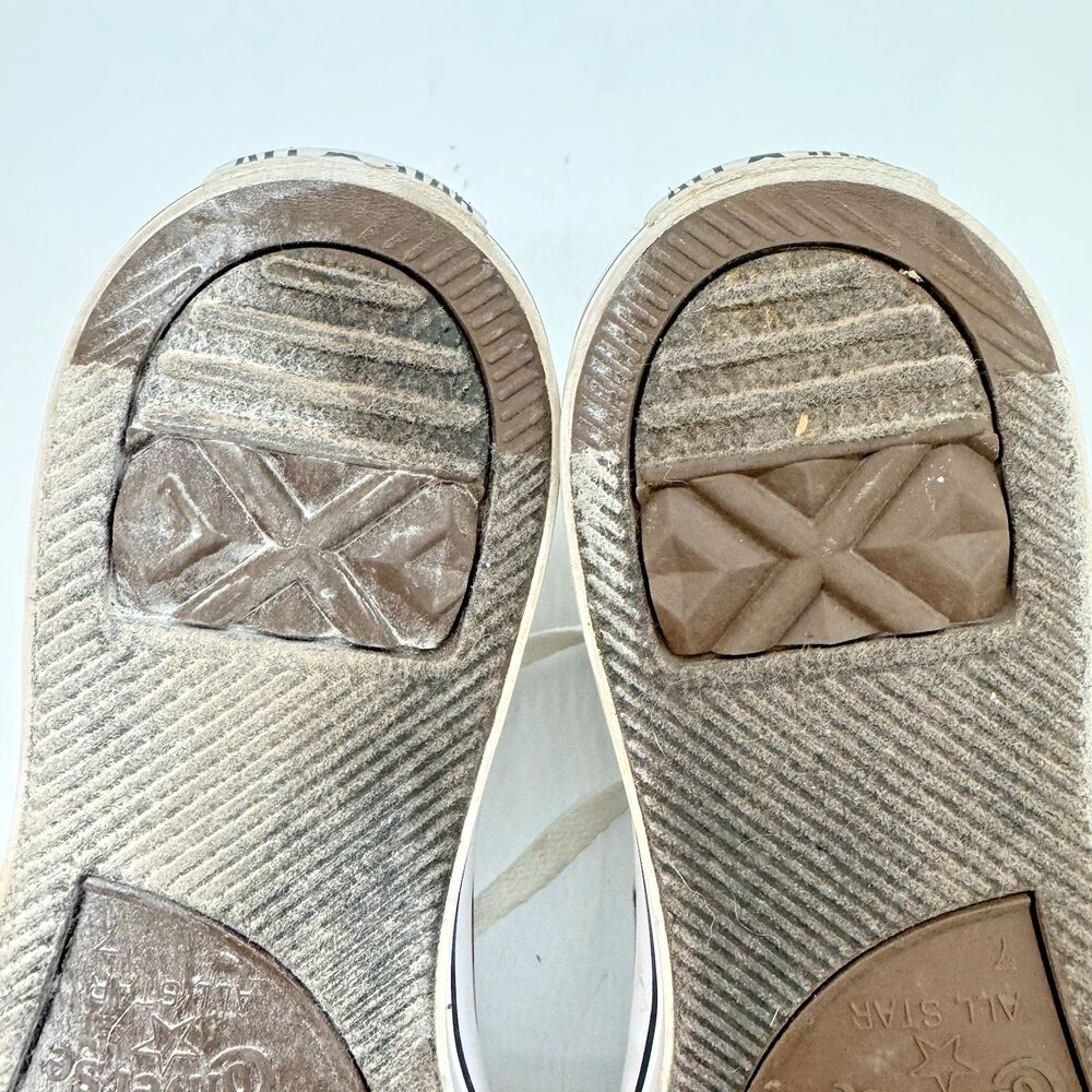 Converse All Star Hi Optical White Canvas Shoes M7650 Women's 9 Hand Painted Cat - Picture 12 of 12